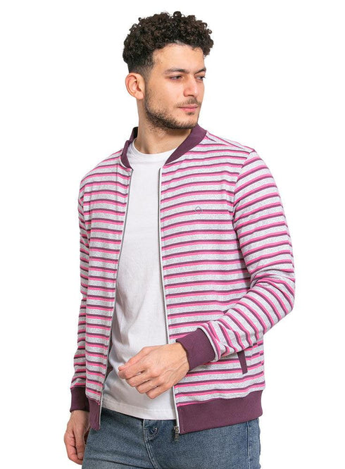 Striped Bergandy Sweater - Khotwh